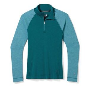 Smartwool womens classic thermal merino wool base layer - emerald green